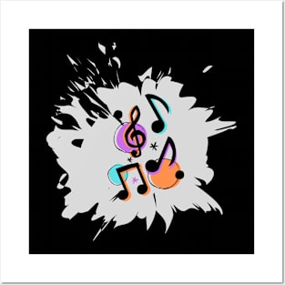 Musical notes Posters and Art